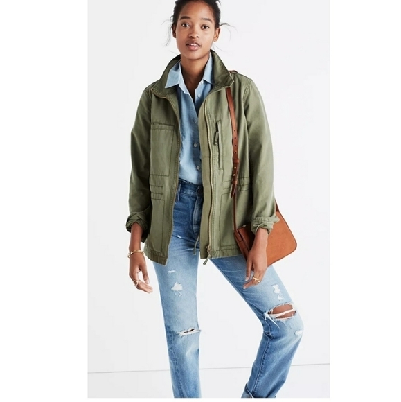 NEW Madewell | Olive Green Utility Jacket - Picture 2 of 11